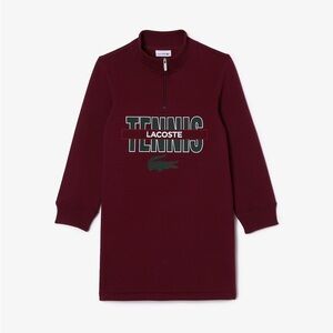 Lacoste girls Maroon Tennis Sweatshirt dress